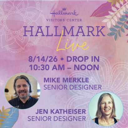 Jen and Mike will share insight on paper and book design at the next Hallmark Live event on August 14, 2026.
