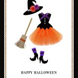 Witch's Clothes Halloween Card