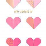 Folded Hearts Valentine's Day Card