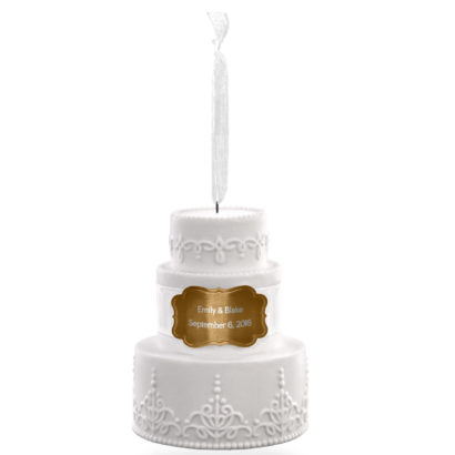 Porcelain Wedding Cake Personalized Ornament