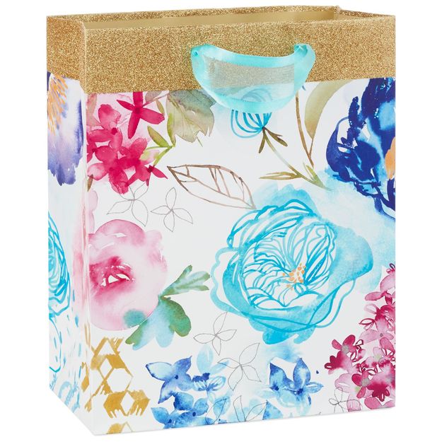 Watercolor Blooms Medium Gift Bag