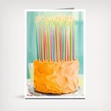 cake with candles birthday card