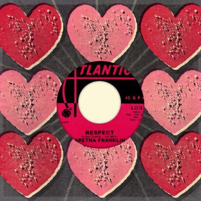 Respect Valentine's Day Card with Vinyl Record