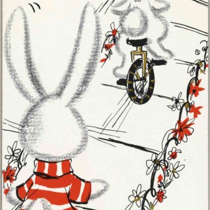 1958 Valentine's Day Card says to my hubby, I'm glad you chased me