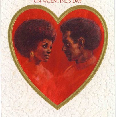 1972 Valentine's Day Card says For my darling on valentine's day