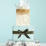 Hallmark Gift Wrap - Classic Luxury Collection with gold glitter bag and floral gift wrap
