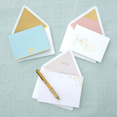 Everyday Gold Accent Stationery
