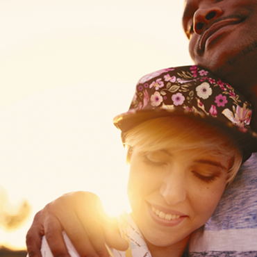 Couple hugging