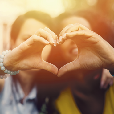 Hands making a heart shape